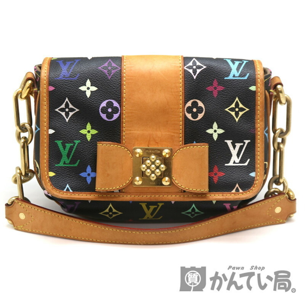 LOUIS VUITTON Patty Shoulder Bag Multicolor Canvas Noir Black
